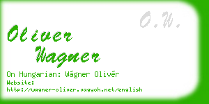oliver wagner business card