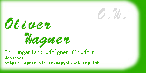 oliver wagner business card